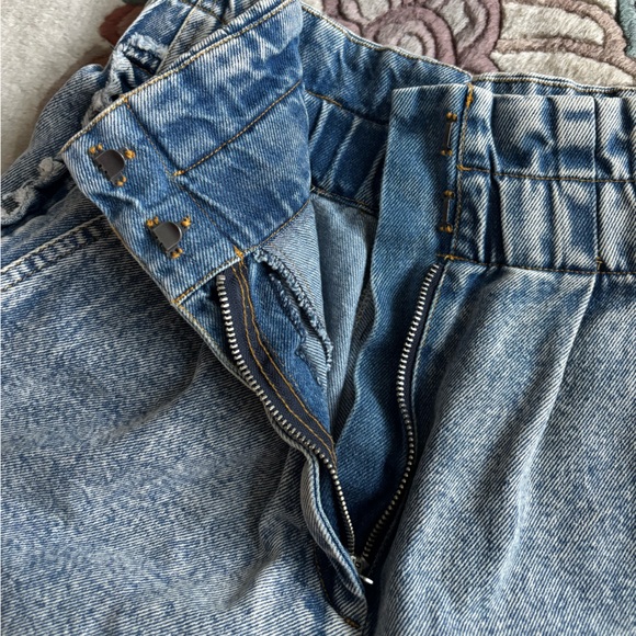 Sea New York Denim Ruffle High Waist Jean Shorts Dax Acid Wash - Picture 4 of 13